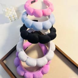 Simple Cloud Sponge Headband for Women Korean Style Candy Color Wide Brim Headband Fashion Girl Face Wash Headband Hair Accessor