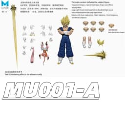 MP Studio Vegito Dragon Ball Z SHF Super‑Saiyan Vegito MP01A/MP01B「Oni‑Masked Nightwalker」1/12 Action Figures Toys Collection