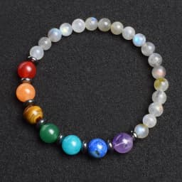 7 Chakra Bracelet Natural Gem Stone Beads Bangle Women Crystal Healing Anxiety Jewellery Mandala Yoga Meditation Bracelets Gift
