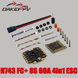 DAKEFPV H743 Flight Controller and ESC Combo for FPV Drone, Betaflight H7FC & 4in1 70A ESC, Support 3-12S, for Analog HD System