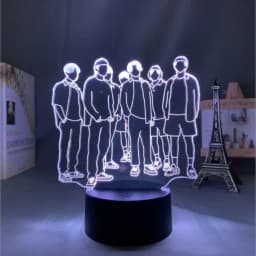 Korea Tian Tuan 3D night light B.T.S small colorful 16-color light battery USB plug-in electric light decorative light