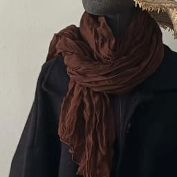 Solid Color Pleated Long Scarves Retro Autumn Winter Cotton Hemp Scarf Warm Neck Wrinkled Twisted Vintage Soft Wrap Shawl