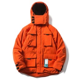 Men's Winter Jackets Thicken Warm Parkas Coats Multi Pockets Mask Caps Padded Jackets Man Winter Parkas Outwear
