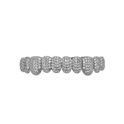 Iced Out Teeth Grillz 10 Top 10 Bottom 5A CZ Stones 14K Gold Plated Zircon Tooth Caps Rapper Mouth Jewelry