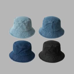 Retro Denim Bucket Hat for Women Solid Color Foldable Fisherman Cap Summer Outdoor Wide Brim Panama Sun Hats Gorras