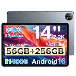 DOOGEE U14 Tablet PC 14'' 2.2K 120Hz Display 56GB+256GB 14000mAh Large Battery 16MP+8MP RK3576S Octa Core WiFi 6 Gemini AI Android 16 Smart Pad