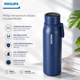 Philips Electric Kettle Thermos Cup 480ML 316 Stainless Steel Temp Display 24-Hour Long Insulation IPX7 AWP2569 insulated bottle