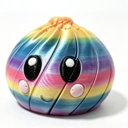 1/6pc 3D Printing Dumpling Sensory Decompression Toy Deformable Twist Creative Stress-Relief Gadget Desk Ornament