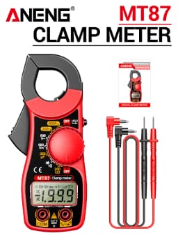 ANENG MT87 1999 Counts Clamp Multimeter AC/DC 600V Voltage 400A Current Resistance Tester with Data Hold Digital Clamp Meter