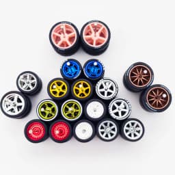 10 Sets 1/64 Alloy Car Wheels Pack Tires Diameter 9.8mm/11mm/12mm/13mm/14mm for Hot Wheel/Matchbox/Domeka/Tomy 1:64 Car Model
