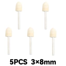 10Pcs/5Pcs Wool Felt Mounted Polishing Buffing Wheel OD 3-10mm Grinding Head for Dremel Drill Rotary Tool 3mm Shank
