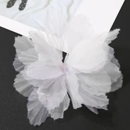 5PC 3D Organza Artificial Flowers Head For Home Wedding Decoration Gradient Bridal Headwear DIY Clothing Making Hair Accessories