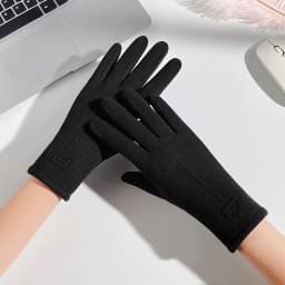 Solid Color Thin Cashmere Women Gloves Autumn Winter Touch Screen Mittens Ladies Keep Warm Windproof Cycling Driving Gloves