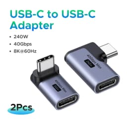 UGREEN USB-C Fmale to USB-C Male Adapter Right Angle 3PCS/2PCS Support 240W Fast Charging & 40Gbps For Macbook Ipad Phone