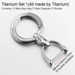 Luxury Titanium Car Key Chain Men Keychain Lightweight EDC Spin Key Ring Holder Buckle Male Father's Day Gift Jewelry Wholesale