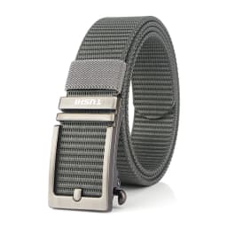KOLBER Thick Casual Belt for Men Metal Automatic Buckle Soft Real Nylon Tactical Outdoor Belt Non-Hole Work Belt Male Waistband