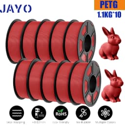 JAYO 10 Rolls PETG Filament 175mm 3D Printing No Bubbles No Drawing Smooth Multiple Colors Optional for 3D Printing 1.1kg/1roll