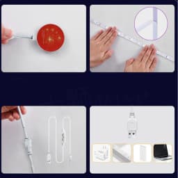 USB Individually Addressable Firework LED Strip Light Kit Music Sound APP Remote String Lights Christmas Party Wedding Decora