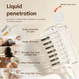 Portable Essential Oil Applicator Massage Comb with Built-In Liquid Reservoir Mini Scalp Liquid Applicator Comb Hair Care Tool