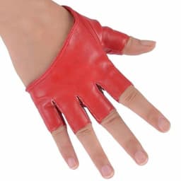 1 Pair Black Pu Leather Half Finger Gloves For Gothic Punk Rock Lolita Harajuku Stage Performance Cosplay Women Fingerless Glove