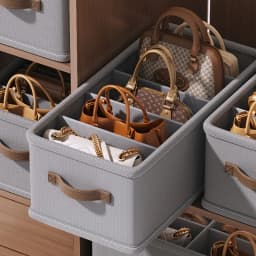 Keep Bags In Shape Multi-grid Handbag Divider Foldable Storage Box for Closet