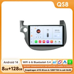 Hizpo Android 14 Car Radio Multimedia GPS For HONDA FIT JAZZ 2007 - 2013 2 Din Navigation Head Unit AI Voice Bluetooth 360 Camera