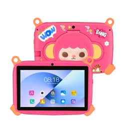 New Arrival 7 Inch Kid Tablets Cartoon Monkey Pattern Android 13, 4GB RAM 64GB ROM, 1TB Expand, 4000MAH Battery, Dual Cameras
