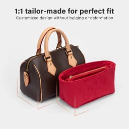 CRAZYSMITH Original Velvet Bag Organizer For LV Speedy 20 25 30 35 Purse Insert Handbag Inner Bag Portable Storage Makeup Bags