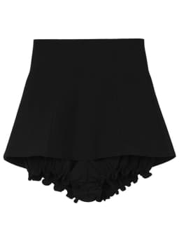 Black High Waist A-Line Skirt Women's Spring Summer New Style Leg Lengthening Gored Skirt Korean Style Polyester Fiber