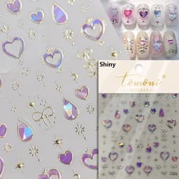 1pcs 5D Diamond Japanese White Lace Bow Nail Art Stickers Pearl Rhinestones Nail Decoration Adhesive Decals Slider DIY Accessory