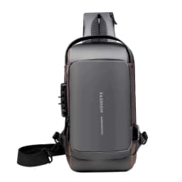 Password Lock Chest Bag, Anti-Theft Waterproof USB Charging Port, Multifunctional Sports Single Shoulder Crossbody Riding Bag