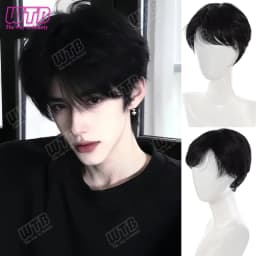 Short Synthetic Wig Unisex Multi-Color Short Curly Wig Adds Hair Volume Changes Hairstyle Suitable for Daily Wear and Holidays