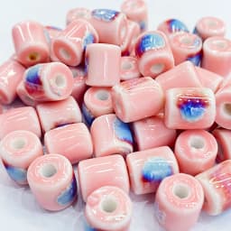 10Pcs 10*9MM Ceramic Cylinder Spacer Loose Beads for Jewelry Bracelet Necklace Accessories DIY