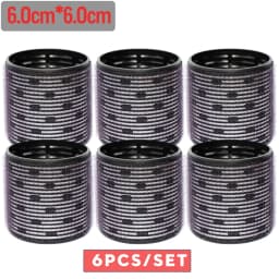 6pcs/set Aluminum Core Thermal Hair Rollers Fast Heating Ceramic Ionic Hook & Loop Air Bang Magic Sleep Curl Bar 60mm 1949