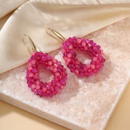 INKDEW Small Earrings National Flag Colors Water Drop Earrings for Women Handmade Beads Crystal Earrings Gift Jewelry EA124