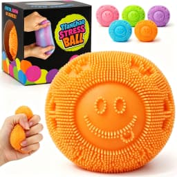 Fuzz Ball Squishy Stress Ball, Soft Tactile Fidget Toy for Anxiety & Stress Relief, Sensory Calming Grip Squishy Ball for Kids Adults, Fun Christmas Gift, Party Favor & Student Prize
