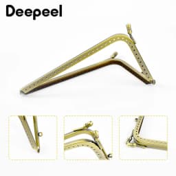 2/5Pcs Deepeel 12.5-18.5cm Glossy L-shaped Head Kiss Clasp Metal Purse Frame Handle DIY Handbag Coin Bags Hardware Accessories