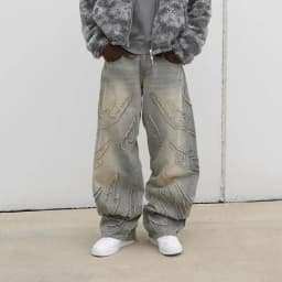 Y2k Complex Heavy Industry Workwear Jeans Casual Denim Pants High Waist Straight Wide Leg Jeans Harajuku Hip Hop Women Clothing