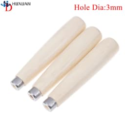 3Pcs/lot Wooden File Handle Replacement For Woodworking File Craft Polishing Hand Tool