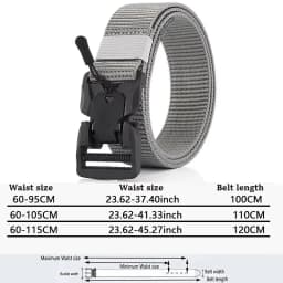 Man Belt Nylon Webbing Working Belt Casual Belt Men Magnetic Canvas Buckle Fabric Waist Belt Men's Trousers Waistband HB050