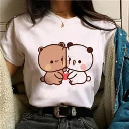Bubu Dudu Female Designer Anime Cute Girl Pattern Fun Harajuku Summer Breathable Top Harajuku Sleeve Casual Aesthetic Clothes
