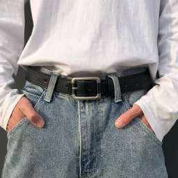 New Rectangle Pin Buckle PU Leather Belt For Men Women All-match Black Adjustable Long Waist Belts Unisex Jean Pants Straps