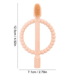 Baby Silicone Training Toothbrush Safe Toddle Teether Chew Toys Teething Ring Gift Infant Baby Chewing Clean Teething Toys