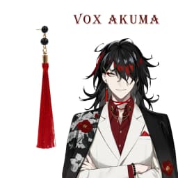 Anime Virtual YouTuber Vox Akuma Red Tassel Earrings Nijisanji EN Luxiem Cosplay Drop Earrings for Women Men Jewelry