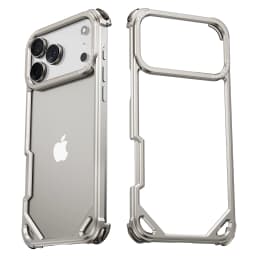 Eary Frameless Case for iPhone 18 17 Pro Max Air for Magsafe Metal Shockproof Protective Phone Cover Aluminum Anti-Drop Bumper