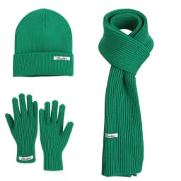 Winter Outdoor Warm Ear Protection Head Cap. European Style, Simple and Versatile. Knitted Wool Hat, Gloves and Scarf Set.
