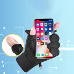 Winter Warm Gloves for Men Autumn Cycling Gloves Motorcycle Outdoor Sports Touch Screen Fleece Water-Repellent Non-slip Gloves