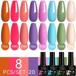 LILYCUTE 12PCs 7ml Nude Brown Red Nail Gel Polish Set Semi Permanent UV Gel For Nail Art Manicure Soak Off Gel Nail Polish Kit
