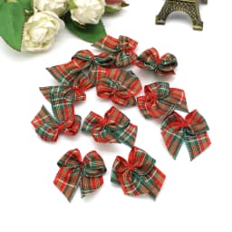 30Pcs/Lot 3.5x3.5cm Polyester Ribbon Bows Mini Satin Bows For Crafts Sewing Ornaments Party Home Christmas Decorations