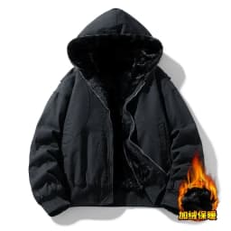 Winter Men Thickened Cotton Jacket Fleece Windproof Warm Coat Outdoor Sports Parka Military Windproof Hooded Jackets 18598
